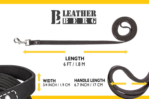 Leatherberg® 6ft Leather Dog Leash